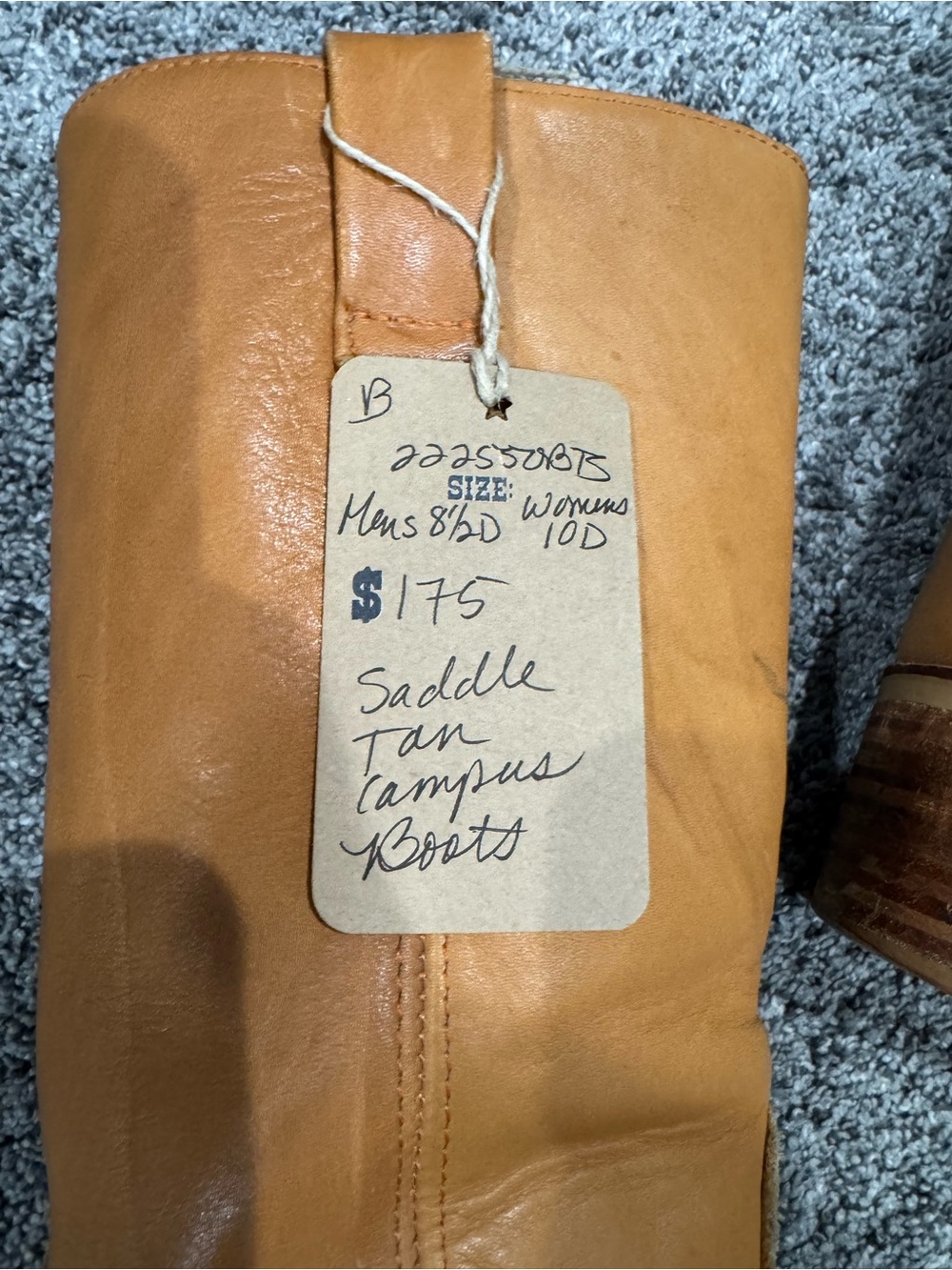 Women’s Saddle Tan Leather Mid-Calf Boots - Picture 2 of 5